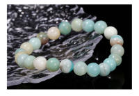 Pulsera De Piedra Natural Amazonita 3A JD De Moda Para Mujer Pulsera De Cuerda Elástica Unisex Joyería De Piedra Sanadora Regalo - details 3