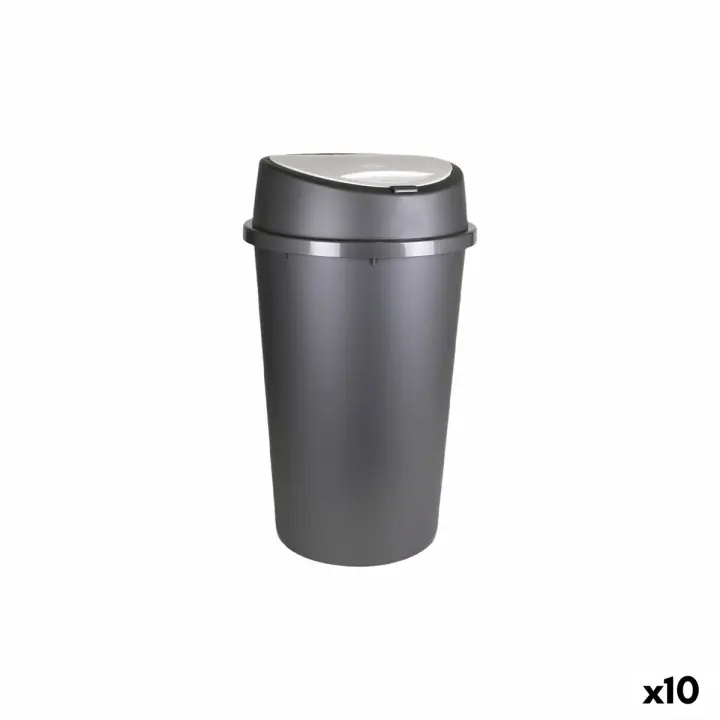 Cubo de basura Tontarelli Bingo Grafito 45 L (10 Unidades) - 1