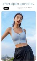 Sujetador Deportivo Para Mujer Talla Grande Con Cierre De Cremallera Estilo Explosivo Ajuste En La Espalda Protección Contra Golpes Malla Transpirable Para Yoga Y Fitness - details 2