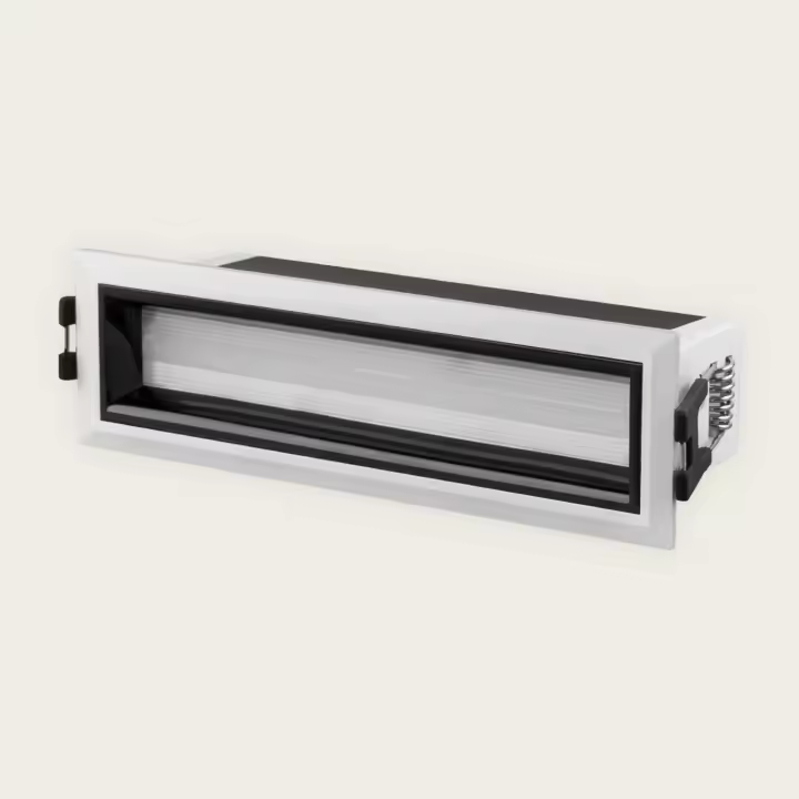 Ledkia Foco Lineal LED 7W Empotrable Neale CRI90 Corte 140x35 mm 3000K Blanco / Negro Blanco Cálido - 1