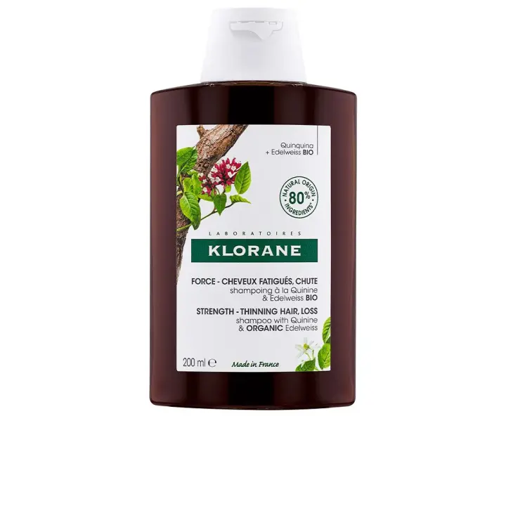 Cabello Klorane A LA QUININA Y EDELWEISS BIO champú anticaída - 1
