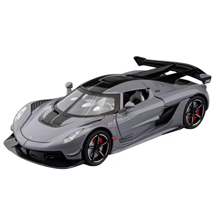 Coche De Deportes JESKO a Escala 1:22 Modelo De Coche De Colección Con Música Y Función De Retroceso Metal Castizado Regalo Para Chicos - 1