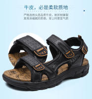 Nuevos Sandalias Para Hombre Con Suela Gruesa Y Capa Exposada De Cuero Genuino Casual Ligeros Zapatillas De Moda Con Cierre De Correa Y Suela De Goma - details 6