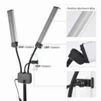 Luz De Video LED 45W Con Dos Brazos Luz De Relleno Selfie Luz LED De Bandas Largas Para Estudio Fotográfico Transmisiones En Vivo Tiktok - details 3