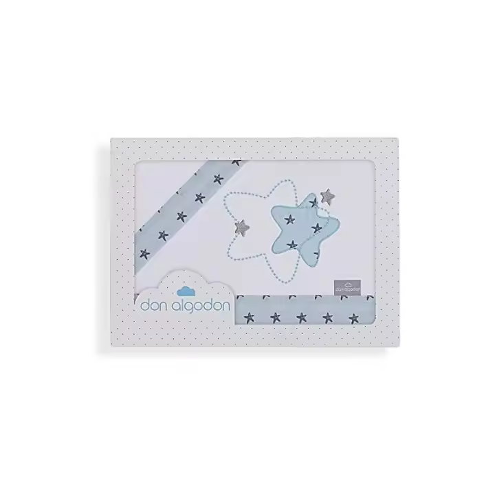 Sabanas Cuna 60x120 algodon 100% - (bajera+encimera+funda almohada) (Izar Bco verde) - 1