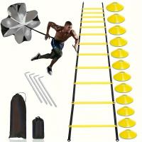 Ladra Agilidad En Fútbol Con Discos De Resistencia Y Sombrilla Obstáculos De Entrenamiento De Velocidad Y Conciencia De Seguridad - details 0