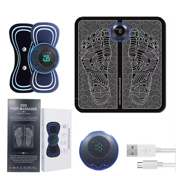Juego De Masaje Inteligente Herramienta De Masaje Pie Parche De Cervical Masaje Cuello Masaje De Cuerpo Completo Con Pluma USB Recargable - 1