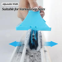 Cepillo De Limpieza Para Ralladuras De Ventanas Plegable Herramienta De Limpieza Para Ralladuras De Puertas Deslizantes Y Polvo De Mesas Material Ecológico Plástico - details 6