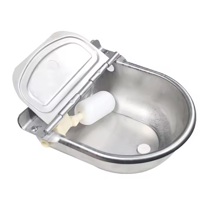 Bol De Agua Automático Para Animales De Peluca Y Ganado En Acero Inoxidable Con Bola Flotante Para Ganado Vacuno Caballo Oveja Cordero Perro - 1