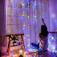 Guirnalda De Luces LED Para Ventanas 6x3M/3x3m Con Control Remoto Y Alimentación USB Decoración Navideña Para Hogar Y Jardín - details 2