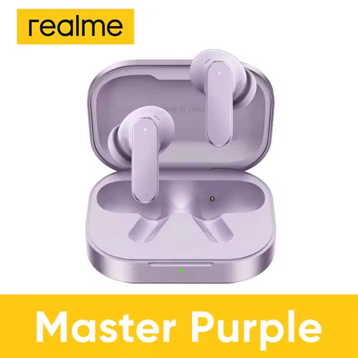 realme buds Air 8 Bluetooth earthone, 55db canceló de ruido, ip55,58 hours of playback, con Al asistente - 1