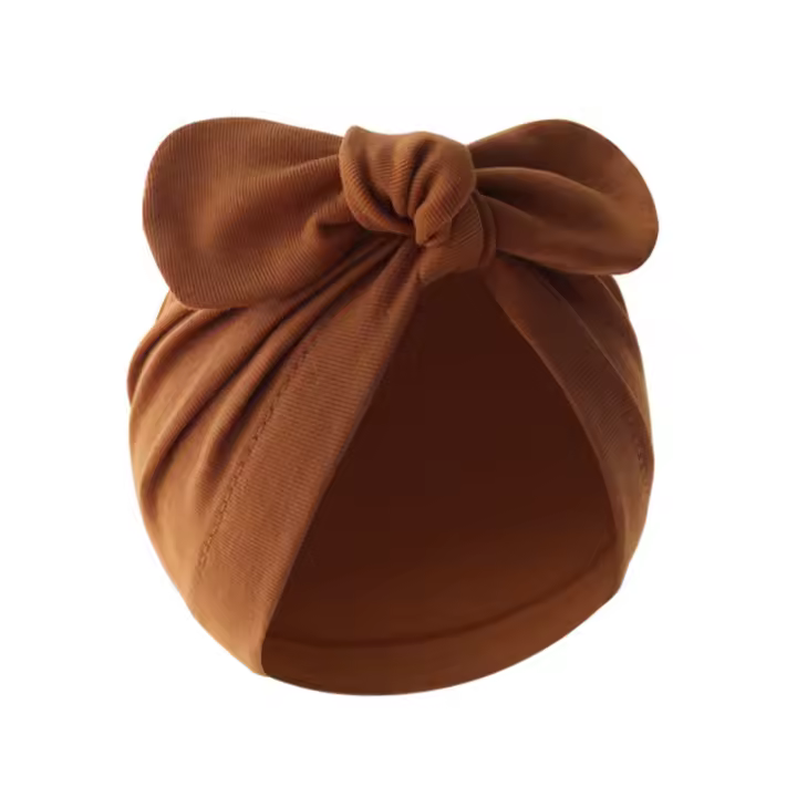 Gorro De Bebé Recién Nacido Niños Infantil Accesorios De Cabello Enredado Gorro De Turbante Para Niños Y Niñas Algodón Sólido - 1