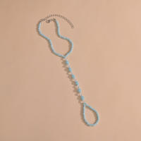 Pulsera De Tobillo Para Mujer Estilo Bohemio Colorido Con Cuentas Luminosas Joyería De Moda Hecha De Aleación De Hierro Y Resina - details 1