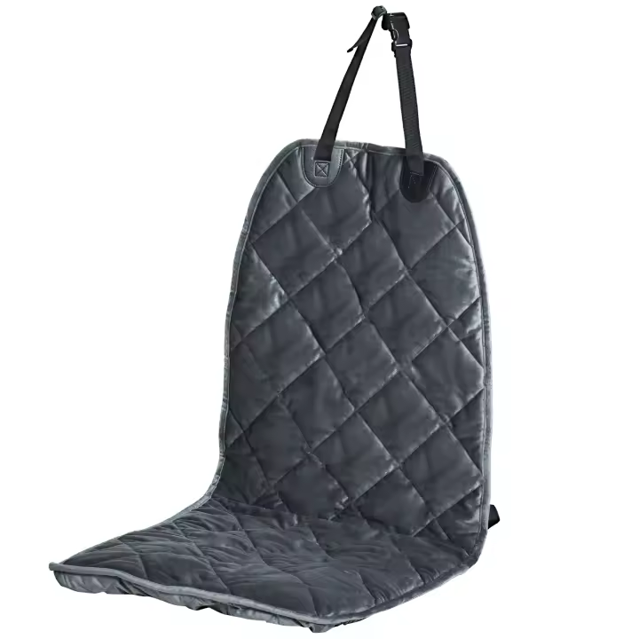 PawHut Funda de Asiento Delantero de Coche para Perro Mascota Protector Antideslizante con Ancla y Correa Envolvente para Camiones Furgonetas SUV 105x46 cm Gris - 1