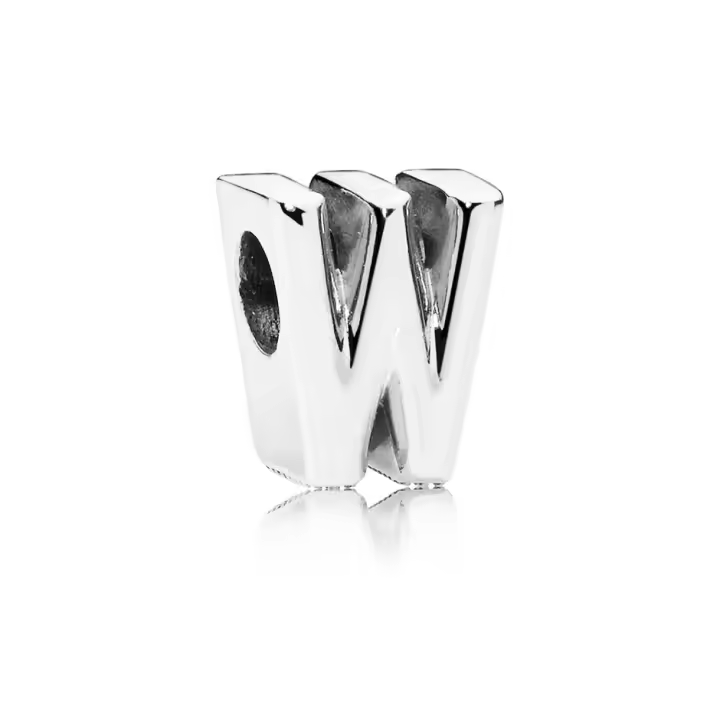 PANDORA Charm Colección Plata 925ML Mujer Letra W - Elegante Diseño Plata 925ML - Personaliza Tu Pulsera - 1