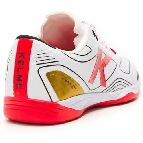 Zapatillas de Fútbol Sala Kelme Goleiro Blanco/Rojo - Calzado Deportivo para Indoor con Estilo y Comodidad - 1