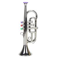 Trumpet 3 Tones Musical Wind Instruments For Children Toy Gold - details 1
