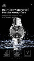 Reloj De Pulsera Para Hombre OPK 8105 Diseño De Diamantes Correa De Acero Inoxidable Resistente Al Agua Con Fecha Y Cuarzo - details 7