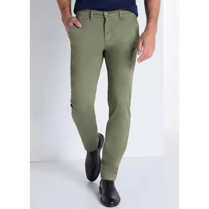 Victorio & Lucchino - Pantalon chino saten Peach cintura media - Slim - Tiro medio- Tallaje en Pulgadas - 1