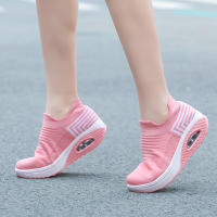 Zapatillas De Plataforma Para Mujer Color Beige Y Negro Talla Grande Casual Zapatillas De Correr Trendy Vulcanizadas - details 7