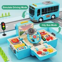 Juguete De Autobús Con Sonido Y Luz Juego De Ocupación Montessori Educativo Musical Para Niños Y Niñas Edad 4-6 Años Material ABS - details 0