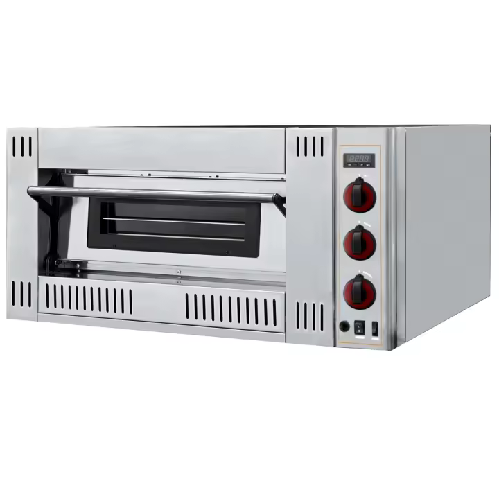 EURAST HORNO PIZZAS INDUSTRIAL DE 1 CÁMARA A GAS PARA 4 PIZZAS Ø 300 - 13,2 Kw 1000x840x480 mm - 104 Kgs - 1