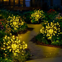 Luces Solares Para Jardín Impermeables Decorativas Para Camino Patio Jardín Flor Lampara De Fierro Artificiales Luz LED Moderna - details 8