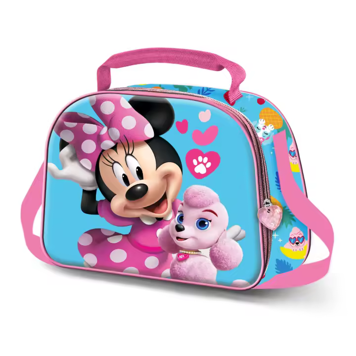 Disney Minnie Mouse Tender Bolsa Portamerienda 3D, Azul - 1