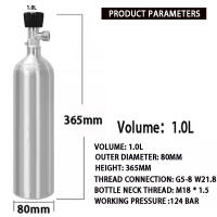 Botella De Aluminio Para Agua De Acuario Con CO2 1L Tanque De Hierba De Agua Y Oxígeno Para Tanque De Peces Material De Aluminio - details 2
