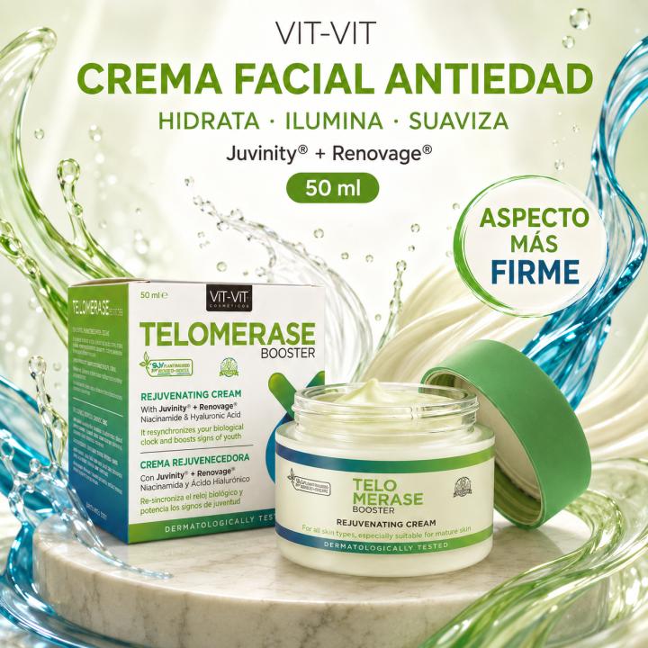 Diet Esthetic - VIT VIT TELOMERASA Crema antiedad diaria Booster con activos rejuvenecedores Juvinity® y Renovage®… — oferta en Miravia