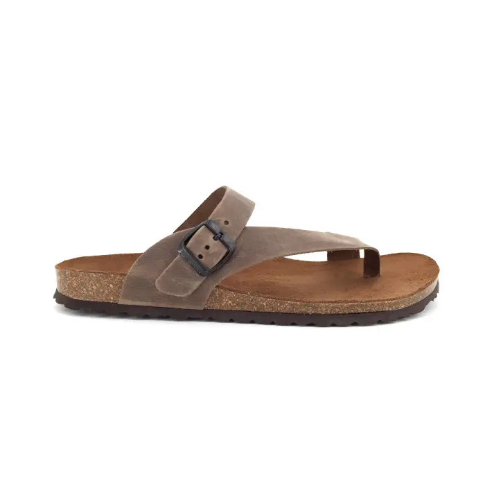 Esclava de Interbios para hombre, mod.9511, Chancla de dedo con hebilla regulable toda de piel súper cómoda - 1