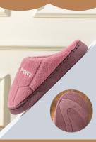 Zapatillas De Invierno Unisex Algodón Tacones Plano Antideslizantes Para Hombre Y Mujer Pantuflas De Plush Cálidas Para El Hogar Pareja - details 3