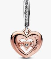 PANDORA Moments en Plata esterlina con Baño de dos tonos (only Colgante, Cadena no incluida) - details 9