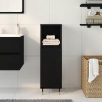 Cabinet de Baño vidaXL Negro Roble 30x30x100 cm Madera Ingenierizada - details 2