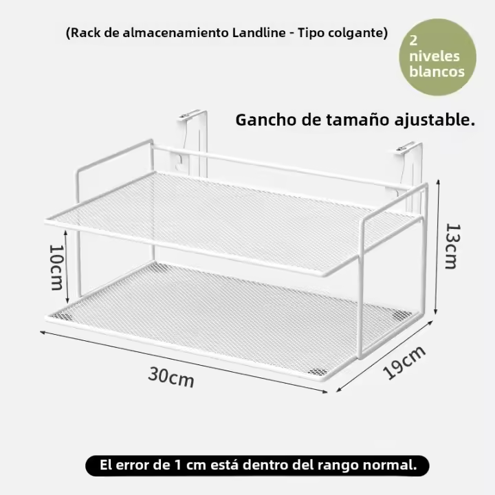 Estante De Almacenamiento Metálico Multicapa Para Despacho Partición De Trabajo Soporte Para Teléfono Router Colgante - 1