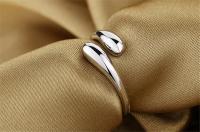Anillos ajustables abiertos simples de la plata esterlina 925 de las mujeres - details 2