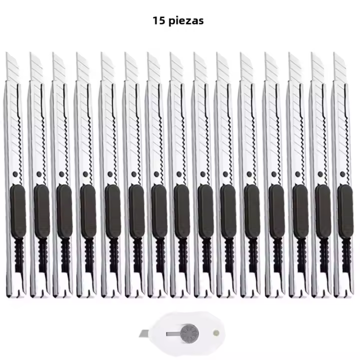 Kit De 16 Piezas De Cuchillo De Hoja De Acero Inoxidable Herramientas De Corte De Papel Y Caja Antideslizante Para Manualidades Y Grabado En Vehículos - 1