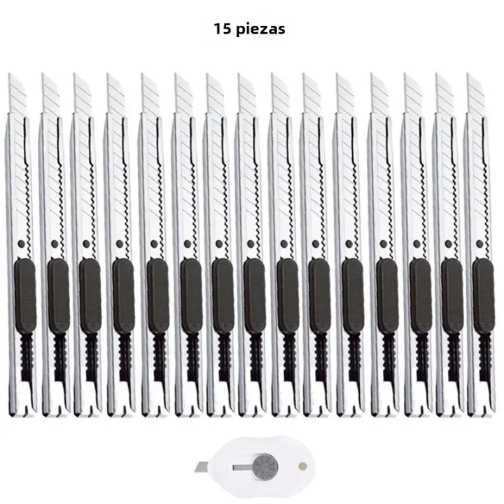 Kit De 16 Piezas De Cuchillo De Hoja De Acero Inoxidable Herramientas De Corte De Papel Y Caja Antideslizante Para Manualidades Y Grabado En Vehículos - 1