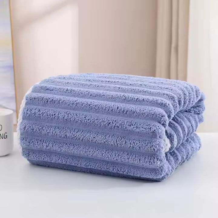 Toalla De Baño De Velours Aumentada Y Engrosada Amigable Con La Piel Y Absorbente Toalla De Playa Para Adultos Conjunto De Toallas - 1