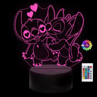 Lámpara De Noche Disney's Lilo & Stitch Con Control Remoto Y Toque Inteligente Decoración De Habitación Regalo De Cumpleaños San Valentín Navidad - details 4