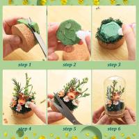 20 PCS Jarrones Decorativos De Domo 2.4x1.2 Pulgadas Con Base De Tapa De Vidrio Para Almacenamiento De Flores Fiesta Navideña En Casa - details 3
