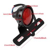 Lámpara Trasera De Moto LED Roja Retro Con Soporte Para Placa De Matrícula Para Harley Honda Suzuki Chopper Bobber - details 4