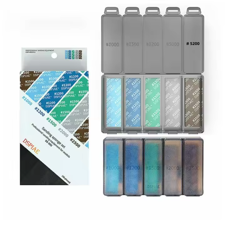 Set De Esponjas De Pulido DSPIAE Para Modelos Militares GK Kit De Herramientas De Polimorfismo Y Pulido De Papel De Obradoío Para Carpintería DIY - 1