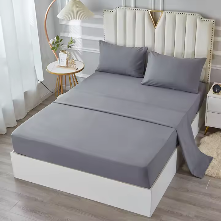 Juego De Sábanas 3/4pcs Impermeable Y Transpirable Para Dormitorio 1 Sábana Plana 1 Funda De Sábana 2 Fundas De Almohada Poliéster/Celulosa 300TC 90gsm - 1