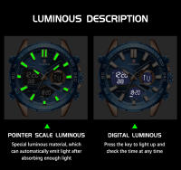 Reloj Deportivo De Lujo FOXBOX Para Hombres Cuarzo Acero Inoxidable Impermeable Dual Display Relogio Masculino Con Pantalla LED Y Luz Nocturna - details 4