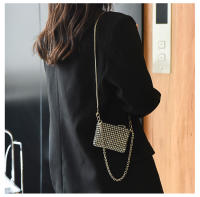 Bolso De Hombro Mini Jiomay Para Mujer Diseñador Lujo 2024 Con Diamantes Y Cadena Bolso De Fiesta Versátil Para Labial - details 26