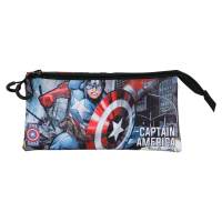 Estuche Portatodo Triple Fan Karactermania Marvel Capitán América 23x11x7cm - details 1