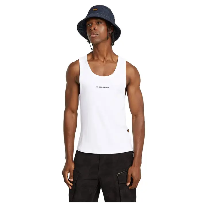 G-star Camiseta Sin Mangas Rib Blanco - 1