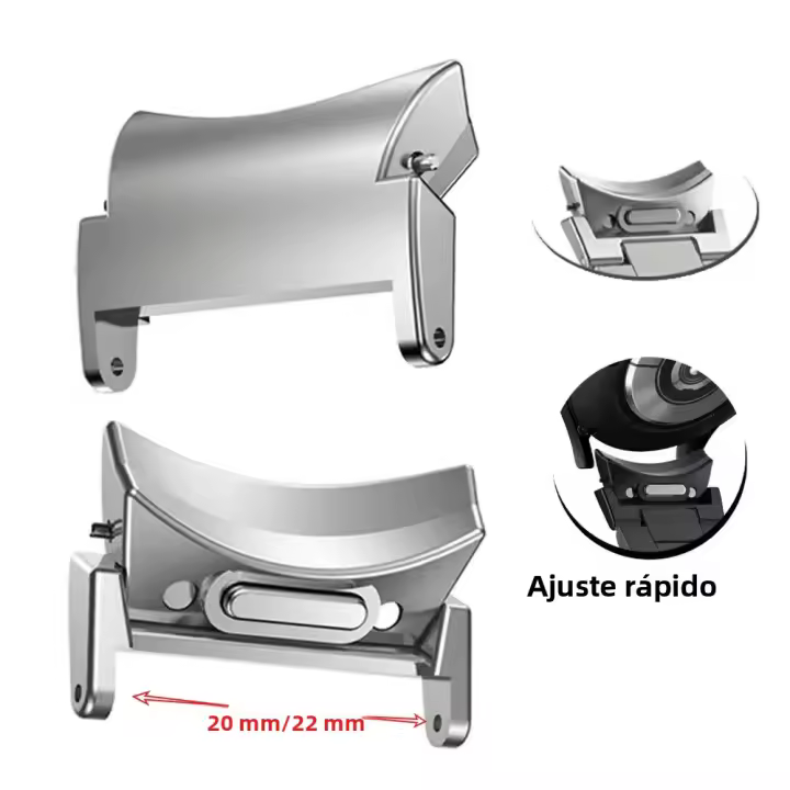 Adaptador Rápido 2PCS Para Samsung Galaxy Watch 7 6 44 40mm 6 Classic 47 43mm Accesorios De Acero Inoxidable Conector Para Banda 4/5/pro - 1