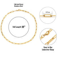 Collar De Cadena De Enlace Moda Caliente Para Mujer Y Hombre Acero Inoxidable Color Oro Joyería Regalo Estilo Trendy - details 5
